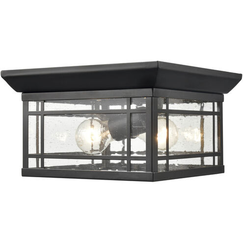 Armington 1 Light 11 inch Powder Coated Black Outdoor Flushmount